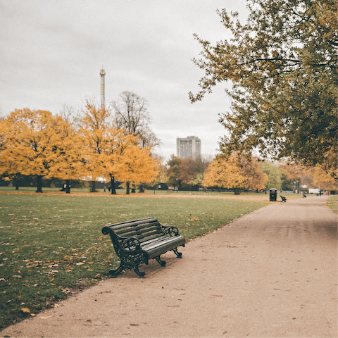 Take a short walk to the glistening greenery of Hyde Park