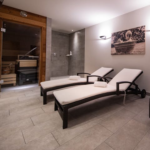 Rejuvenate in the sauna in your complex