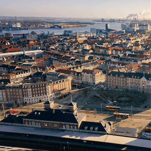 Explore Aalborg's historic centre, just a twelve-minute drive away