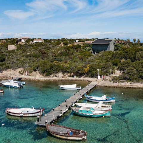 Take a stroll down to the harbour – the water is mere metres from your door