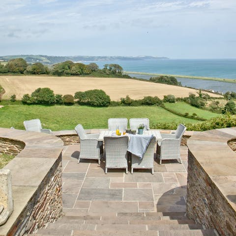 Dine in style with incredible sea views