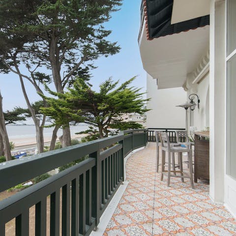 Admire the view from your private terrace