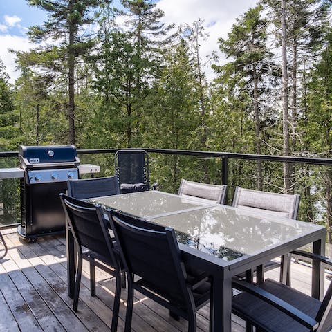 Enjoy an alfresco barbecue on the expansive deck