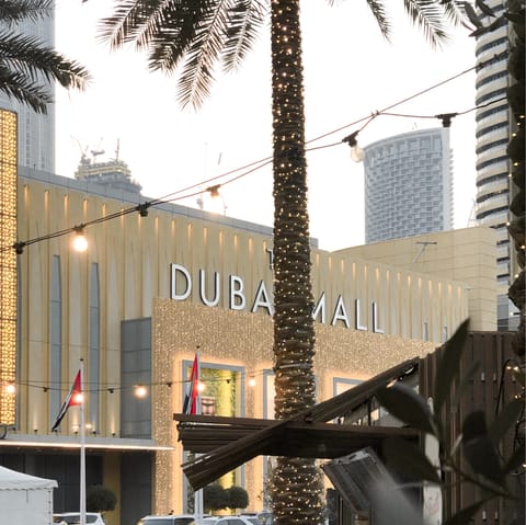 Engage in some retail therapy at the nearby Dubai Mall