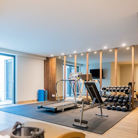 Work up a sweat in the on-site gym