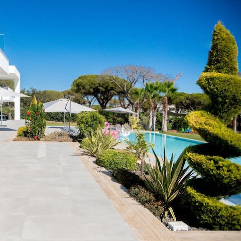 Cool off in the private pool – there's a shallow area for children