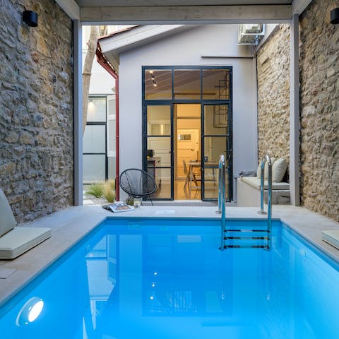 Take a dip in your private, mineral water pool