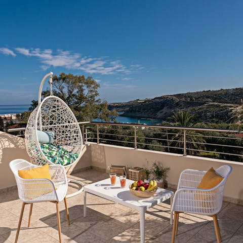 Enjoy the sea views as you relax on the balcony