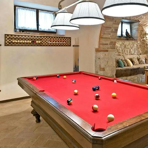 Get competitive and challenge your guests to a fun game of pool 