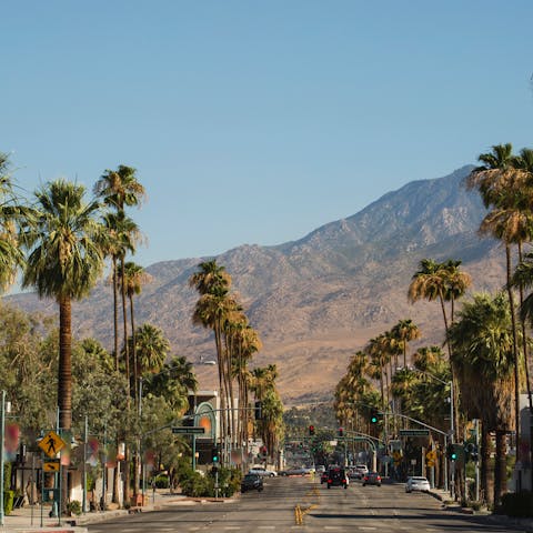 Explore Downtown Palm Springs, a twenty-minute walk away