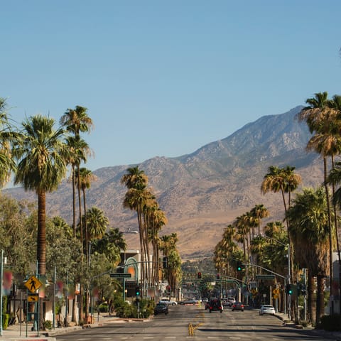 Explore Downtown Palm Springs, a twenty-minute walk away