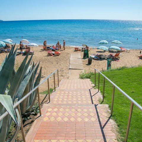 Stay just a short drive or a 1.3 kilometre walk from Ermones Beach