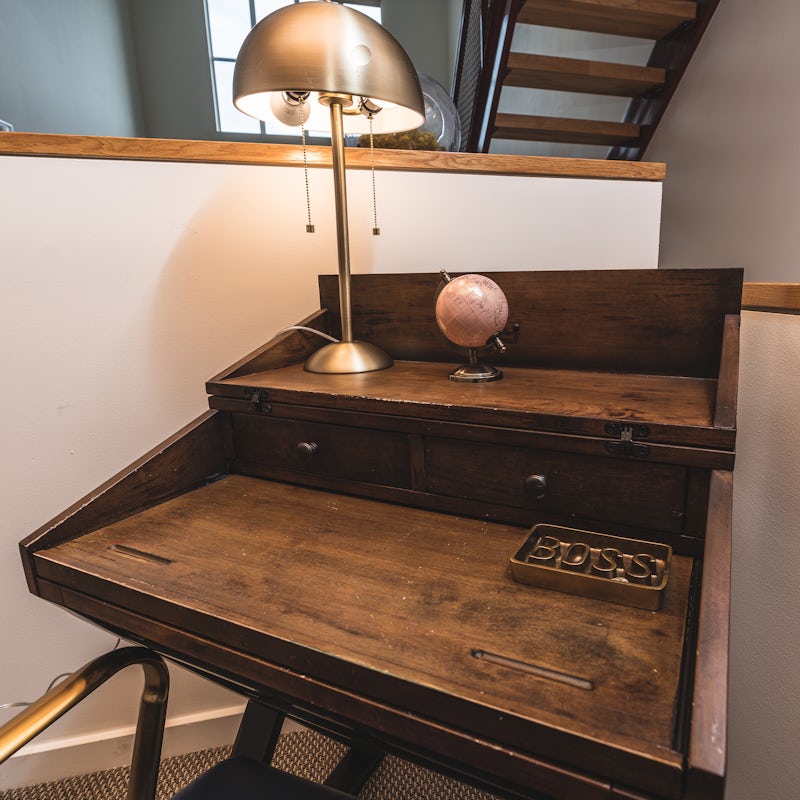 Get some work done at one of two desks in the home