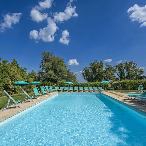 Beat the heat with a dip in the communal pool