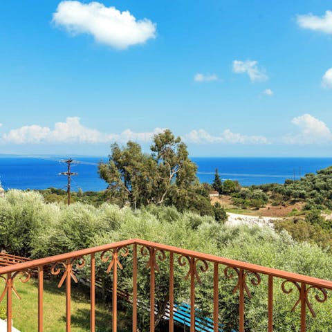 Start your day with idyllic sea views from the balcony