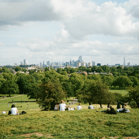 Picnic with skyline views at Primrose Hill, five minutes on foot