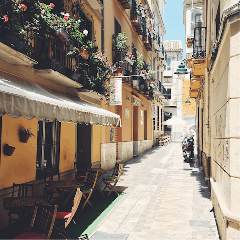 Explore the charming city streets of Malaga