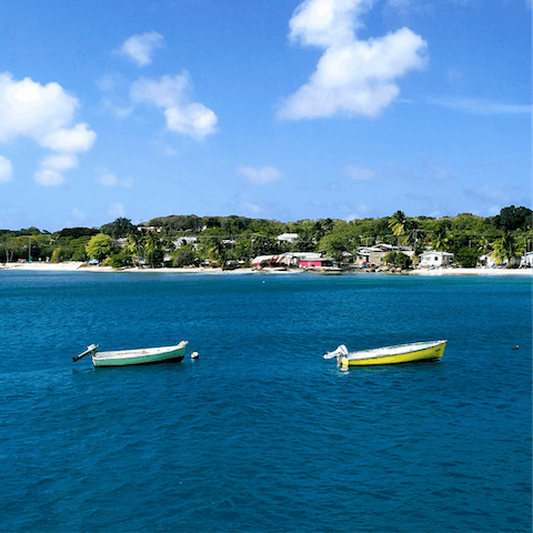 Take a boat tour up the stunning West Coast of beautiful Barbados