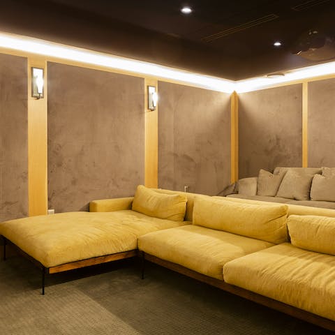 Hunker down for film nights in the cinema room