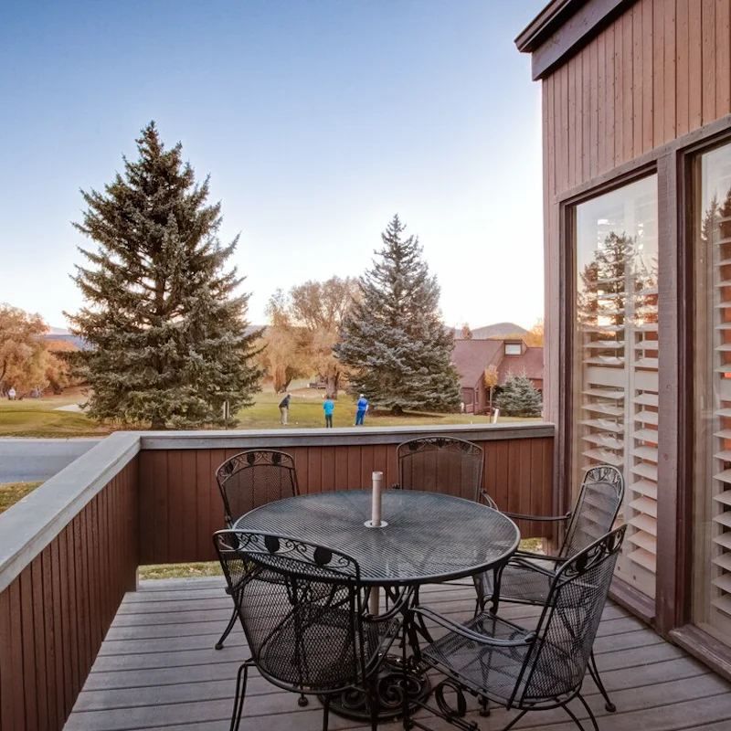 Dine al fresco on the private porch