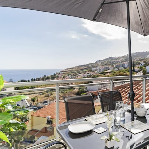 Enjoy your meals on one of your two balconies, with stunning sea views
