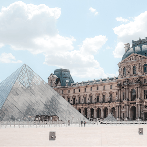 Stroll along the atmospheric streets towards the Louvre – just a short walk away