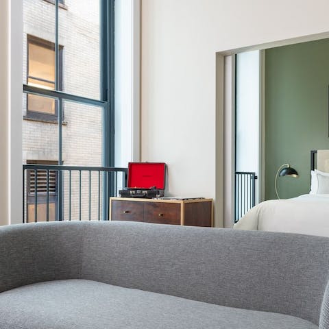 Set the tone with your favourite music on the record player