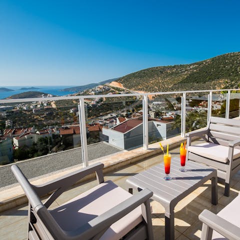 Escape for some romance on one of many private terraces