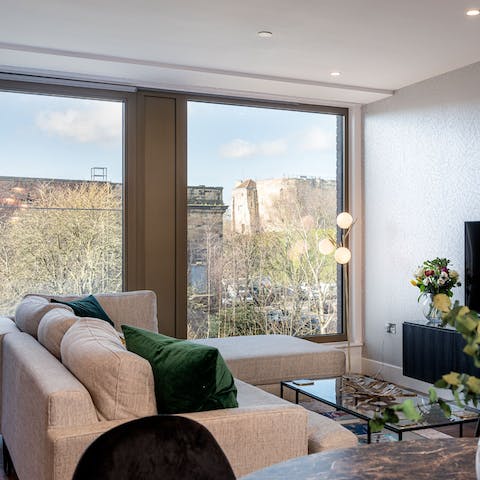 Check out York's history straight from the living room overlooking Clifford's Tower