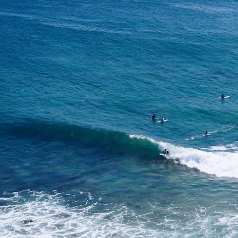 Surf down the line at Zuma Beach – it's a ten-minute walk