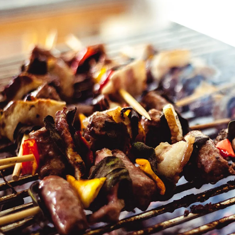 Grill up a feast on the home's barbecue