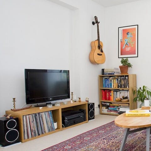 Play a vinyl on the record player or enjoy a Netflix movie when you fancy a chilled night at home