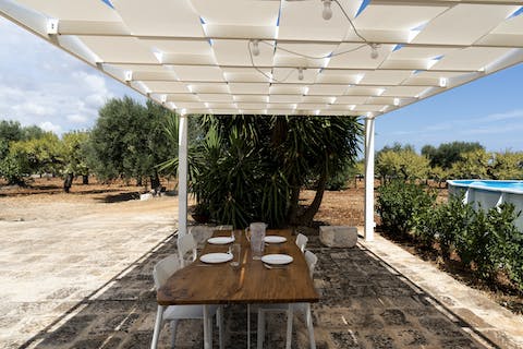 Eat surrounded by the native landscape as you dine alfresco