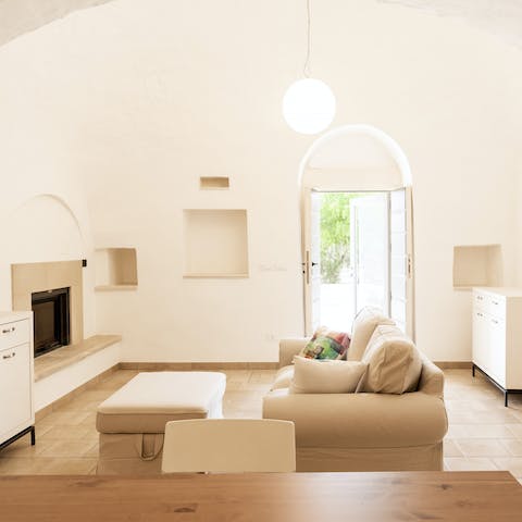 Get cosy as the fire warms the room – don't forget your book