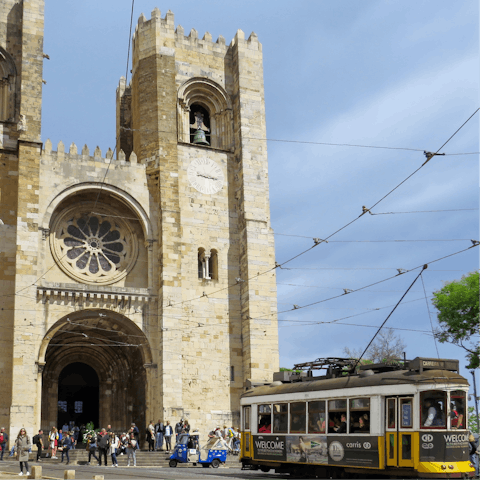 Visit Lisbon Cathedral, a fifteen-minute walk from this home