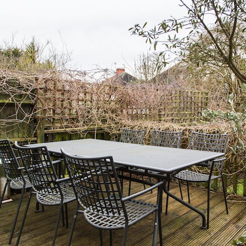 Spend long summer afternoons sipping G&Ts out in the garden, a real luxury for a London home