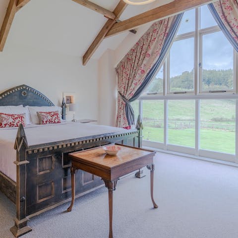 Wake up to views of bucolic Gloucestershire from the master bedroom