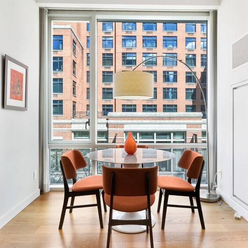 Enjoy a delicious meal in front of the huge, light-filled window