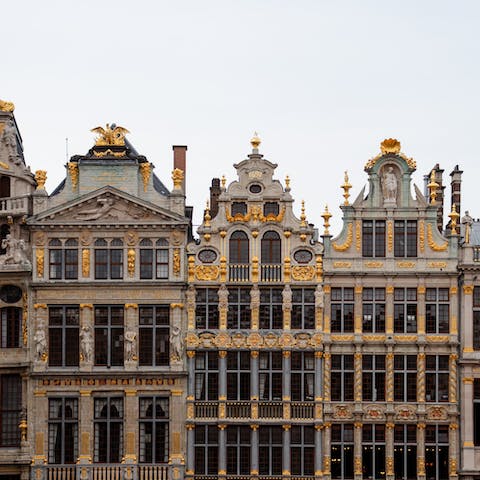 Take in striking Grand-Place, just a five-minute walk away