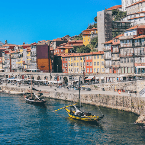 Take an early evening stroll down to Douro River, it's just a nine-minute stroll away