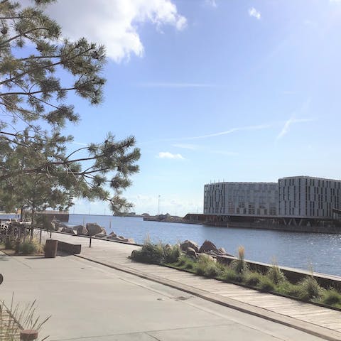 Go for a stroll along the boardwalks of the Nordhavn quarter