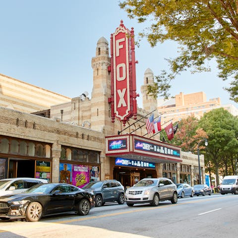 Catch a comedy show at the Moorish style Fox Theatre, a ten-minute walk away