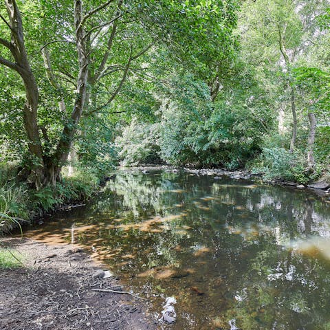 Explore the farm's 47 acres, accessible from the end of your enclosed garden