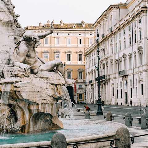 Walk to the beautiful Piazza Navona in less than five minutes