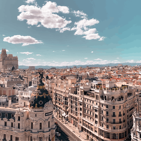 Stay at the very heart of Madrid with all the landmarks within walking distance 
