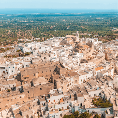 Take a day trip to Ostuni, just a short drive away