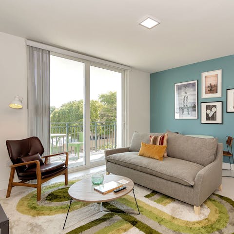 Unwind in the cozy living area