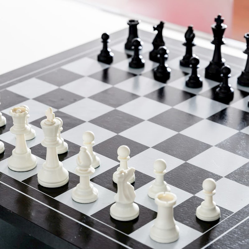 Play chess in the extravagant dining room
