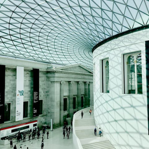 Spend the morning exploring the artefacts in The British Museum nearby