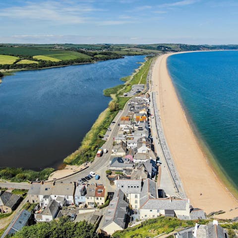 Stroll the three-mile shingle beach of Slapton Sands, breathing in the sea air